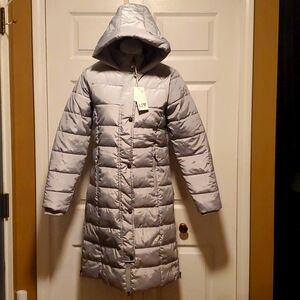 NWT LIV Outdoor Life Integrity Earth Women's Long Hooded Puff Jacket - Small